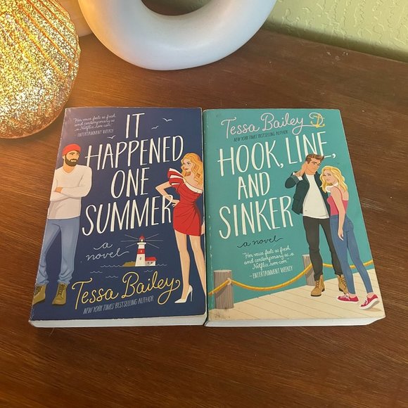 Tessa Bailey Other - Tessa Bailey It Happened One Summer And Hook, Line, And Sinker Paperback (1430)